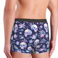 thumbnail image 3 of KLL Skull flower white blue Men's Cotton Boxer Briefs Underwear-Small, 3 of 8