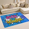 thumbnail image 2 of SKYSONIC Area Rug Carpet Back to School On Blue Doormat for Hardwood Floor Entrance Living Room Bedroom 24x36 Inch, 2 of 6