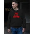 thumbnail image 2 of This Is My Costume Spooky Style Sweatshirt Men -Smartprints Designs, Male x-Large, 2 of 4