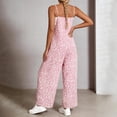 thumbnail image 6 of Dungarees for Women Summer Jumpsuits Playsuit Overalls Pregnancy Maternity Loose Casual Holiday Wear with Side Pockets Adjustable Straps Pink XL, 6 of 6
