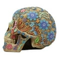 thumbnail image 5 of Ebros Gift Day of The Dead Floral Sugar Skull 6.5" Statue Skeleton Head Sculpture, Hand-painted, 5 of 10