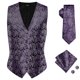 thumbnail image 1 of Chaleco de lujo de Jacquard de seda de Cachemira de oro púrpura para hombre, conjunto de corbata, chaleco azul marino Borgoña, corbata, gemelos y pañuelo para hombre, 1 of 5