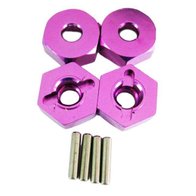 ZheElen RCGOFOLLOW Support Hexagonal pour Roue 1/10 FS 53625 Accessoires de Voiture RC Tout-Terrain Violet