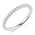 thumbnail image 2 of Wellingsale Ladies Solid 14k White Gold Polished CZ Cubic Zirconia Wedding Band - Size 7, 2 of 6