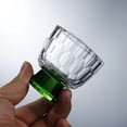 thumbnail image 4 of Small Clear Glass Tea Cups with Colorful Footed, Diamond Embossed Tea Tasting Cup Shot Glasses, 1.7oz/50ml, 4 of 7