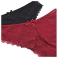 thumbnail image 4 of Bikini Carnival para Mujer de Encaje con Mesh Vino y Negro Talla M, 2 Piezas, 4 of 4