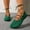 #104-Green, variant on Wowcloth Women's Fashion Casual Flat Shoes – Cross Straps & Low-Cut Design for Versatile Everyday Wear