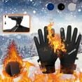 thumbnail image 1 of Xihbxyly Guantes de Esquí de Invierno, Forro de Terciopelo Grueso, Aislamiento Térmico Resistente Al Viento, Compatibles con Pantallas Táctiles, Diseño de Palma Antideslizante, para Actividades Al Ai, 1 of 2