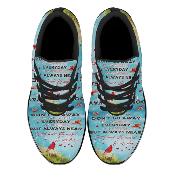 Cardinal Those We Love Don It Go Away Shoes Women's Fashion Sneakers Tennis Running Shoes for Men Women Black Size 3.5