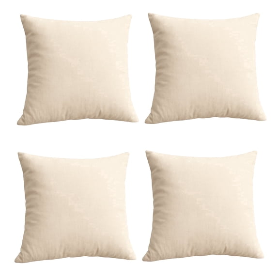 XIBUFE Natural Cotton Throw Pillow Insert(Set of 4), Bed and Couch Pillows Stuffer Hypoallergenic, Decorative Home Outdoor Sofa Pillow Filler (Cotton, 4 Pack)