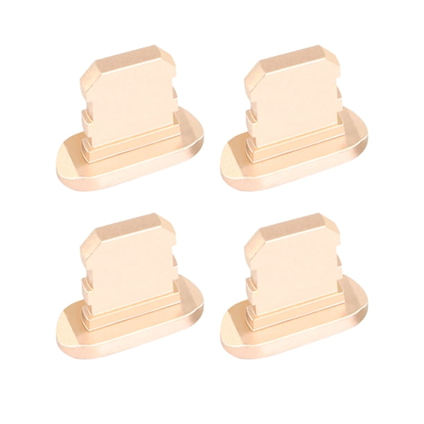 Methold 4Pcs Mobile Phone Stopper Dust Proof USB Protection Anti-dust Cap Micro Charging Port Replacement for 13/Mini/Pro/Pro Max Cables de audio/vídeo Oro