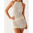 thumbnail image 5 of Rdhnmea Womens Knit Skirt Set for Summer Halter Tops with Skirt 2 Pcs Set, 5 of 9