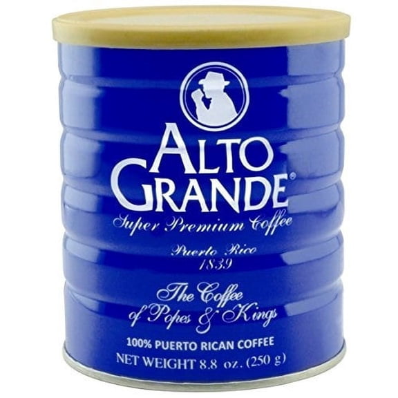 Alto Grande Super Premium Coffee Ground, Single Origin, Puerto Rico, 8.8 Ounce Canister