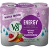 V8 +Energy Winter Berry Juice Energy Drink, 8 fl oz Can, 6 Count