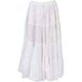 thumbnail image 5 of Sunzeyvora Women’s Cotton Tiered Maxi Skirt – Long Flowy Boho Skirt with Elastic Waist - Without Pockets, 5 of 6