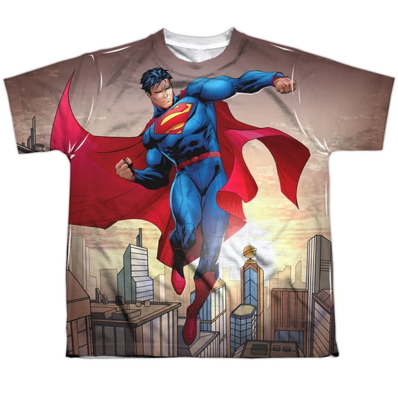 Trevco Sportswear SM2321-YTPP-4 Superman Light & Darkseid Youth Short Sleeve T-Shirt, White - Extra Large
