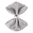 thumbnail image 1 of Nvzi Servilletas de tela de jacquard de damasco, 2 unidades, impermeables y a prueba de derrames, de poliéster, color gris, 18,11 x 18,11 pulgadas, 1 of 5