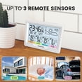 thumbnail image 4 of Newentor 6" Digital Display Weather Station for Home with 3 Outdoor Sensors, Indoor Outdoor Thermometer, White, 4 of 6
