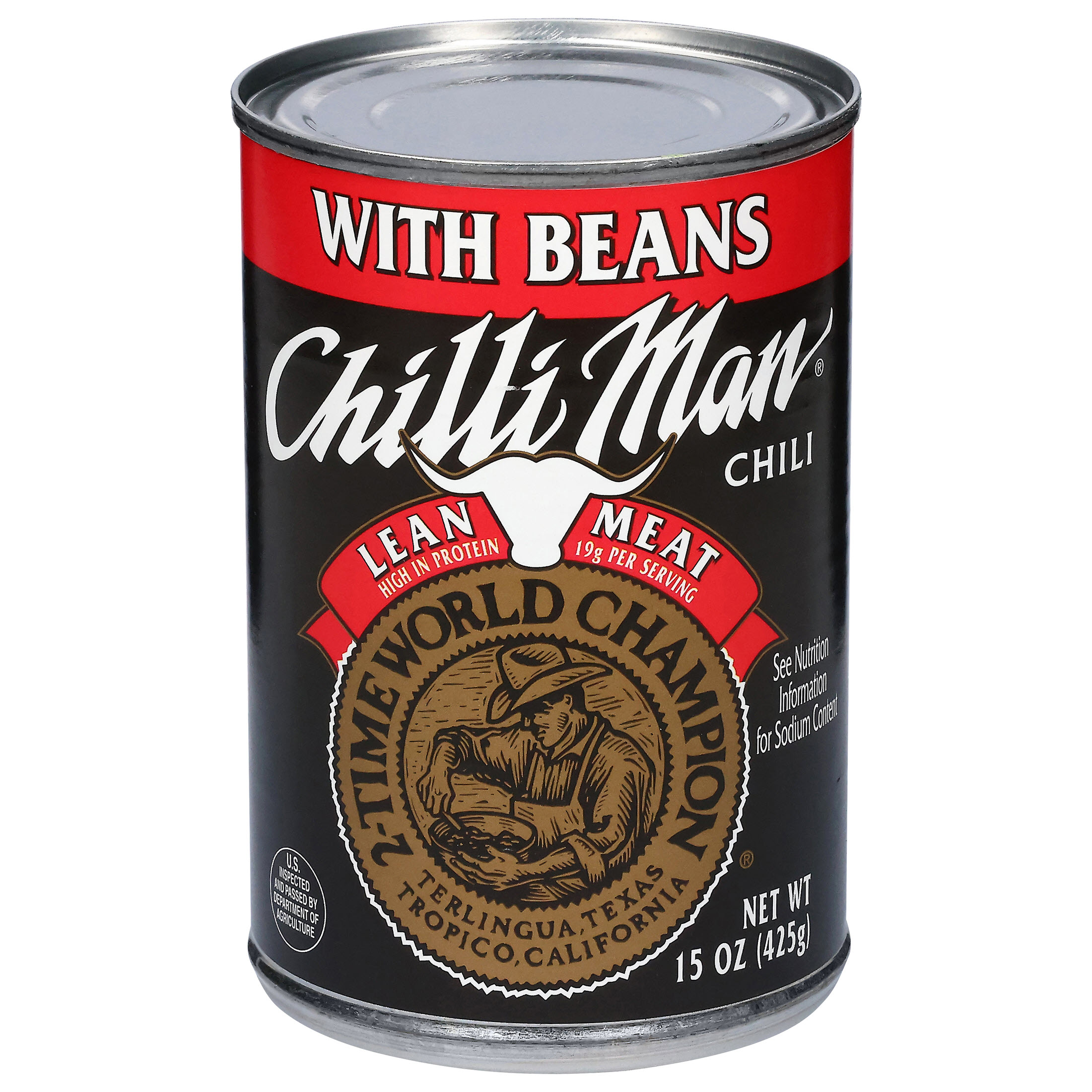 Chilli Man Chili with Beans Lean Meat 15 oz. Can