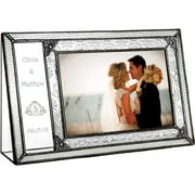 Wedding Picture Frame Personalized Engraved Glass Keepsake Newly Wed Couple J Devlin Pic 393-46H EP610