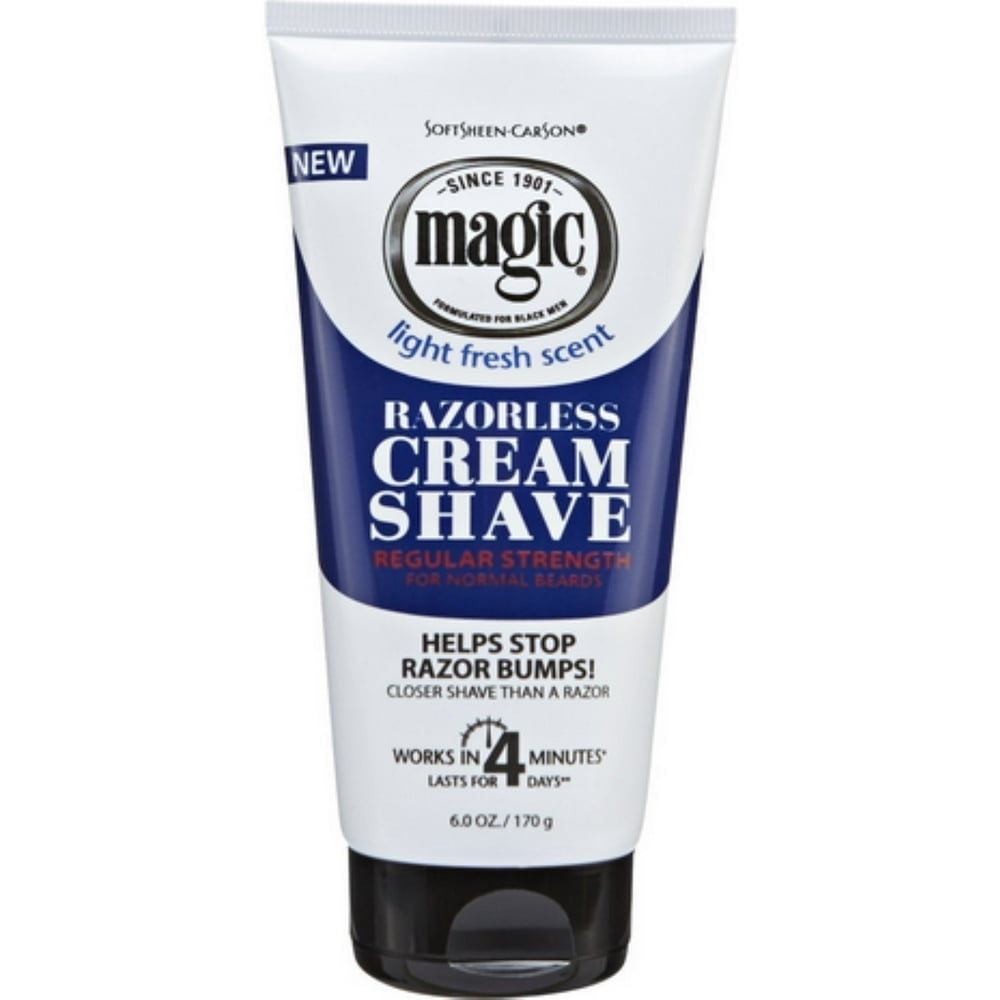 Magic Shave Razorless Cream Shave, Light Fresh Scent, Regular Strength