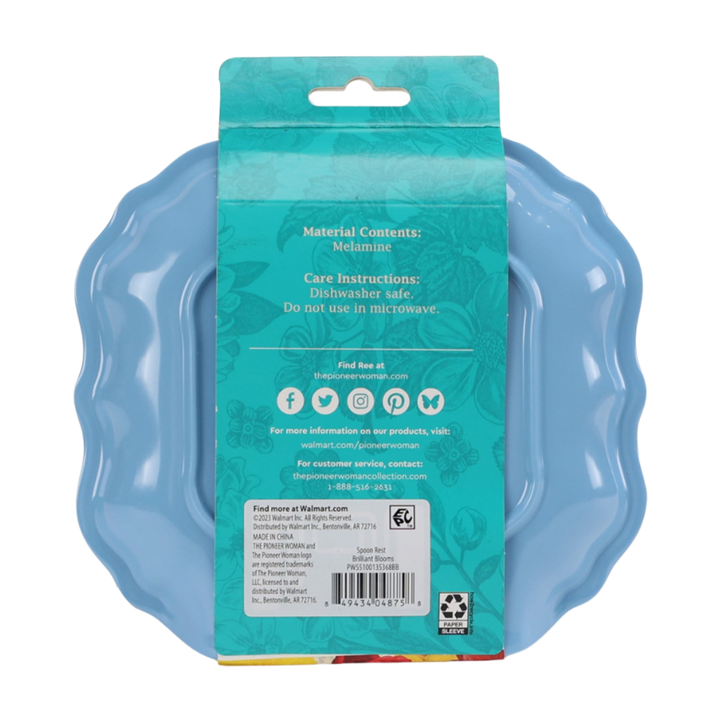 The Pioneer Woman Melamine Spoon Rest, Brilliant Blooms