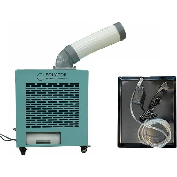 Equator 3-in-1 OUTDOOR AC HEATER FAN 9000 BTU 110V w/Wheels 110V   Drip Pan Pump