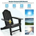 thumbnail image 6 of Costway 2PCS Patio Adirondack Chair Weather Resistant Garden Deck W/Cup Holder Black, 6 of 7