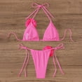 thumbnail image 5 of Glisme Pink Bikini Sets For Women Flower Swimsuit Bikini Suit Fashion Swimwear Swimwear For Family Vacation, 5 of 5