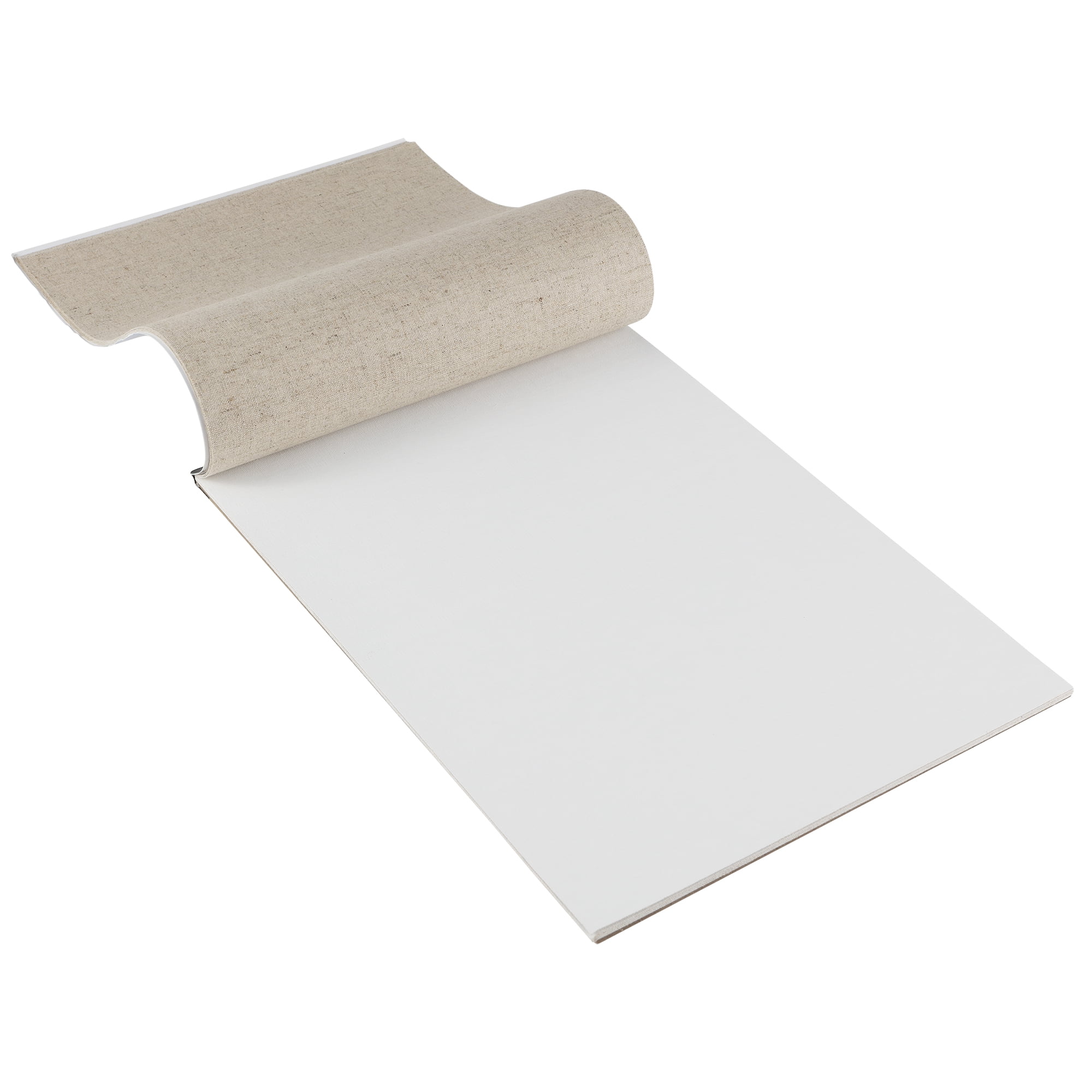 Centurion Acrylic Primed White Linen Canvas Sheet Pad, 11" x 14" 11oz Weight, Tape-Bound For Acrylics, Alkyds, Water-Mixable Oils