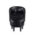 thumbnail image 4 of Pemberly Row Contemporary Faux Leather Accent Chair with Ottoman in Black, 4 of 10