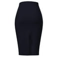 thumbnail image 4 of Made by Olivia Women's Solid Back Slit Scuba Bodycon Pencil Skirt, 4 of 5