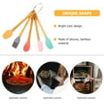 thumbnail image 2 of 5 pcs Mini Silicone Spatulas Small Spatulas Kitchen Baking Spatulas Bamboo Handle Spatulas, 2 of 7