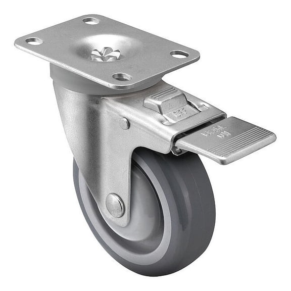 Manufacturer Varies PlateCaster,Swivel,Polyurethane,5 3/16"H 2G031