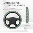 thumbnail image 3 of Uemuo Green Leopard Printed Car Elastic Steering Wheel Cover - Universal Car Accessory for Diverse Cars Anti-Slip, and Comfortable- 15", 3 of 8
