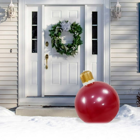 Taicans 19.6in Giant PVC Christmas Inflatable Ball Outdoor Christmas Decorations,Blow up Xmas Inflatables Ornaments PVC Christmas Ornaments for Tree Yards Lawns Porch Garden Front Doors Holiday Decor