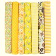 thumbnail image 4 of HEVIRGO 7 Pcs/Ensemble Tissu Patchwork Coloré DIY Coton Motif Fleurs pour la Maison, 4 of 10