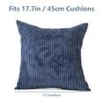 thumbnail image 2 of Set of 4 Neutral Couch Throw Pillow Covers, Blue Decorative Farmhouse Boho Throw Pillows for Living Room, Couch, Bed, Sofa Soft Corduroy Accent Home Decor ( No Pillow 18x18 Inch), 2 of 7
