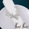 thumbnail image 1 of Christmas Napkin Clasp Restaurant Metal Elks Napkin Ring, 1 of 3