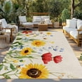 thumbnail image 3 of Fsddascl Colorful Floral Outdoor Rug for Patio/Deck/Porch, Non-Slip Large Area Rug 5 x 8 Ft, Summer Pastoral Botanical Indoor Outdoor Rugs Washable Area Rugs, Reversible Camping Rug Carpet Runner, 3 of 5