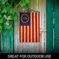 thumbnail image 4 of G128 Combo Pack Garden Flag Hanger 14IN & Garden Flag Betsy Ross 1776 Tea Stained 12x18IN Printed Double Sided Blockout Fabric, 4 of 9