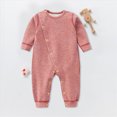 thumbnail image 2 of YIWULA Baby Boy Girl Button Front Sleep Play Footed Sleeper Long Sleeve Pyjamas Baby Cotton Up Sleepsuit Baby Footed Pajam(6-9 Months,Pink), 2 of 4