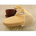 thumbnail image 2 of Cepillo de baño de madera con cerdas naturales - 12 x 6,5 cm, cepillo corporal exfoliante para uso en spa en seco o en húmedo, 2 of 8