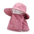 thumbnail image 1 of Women Sun Hat, Fashion Floral Pattern Skin friendly Breathable Cotton Wide Brim Face Neck Cover Sun Protection Visor Bucket Hat, 1 of 7
