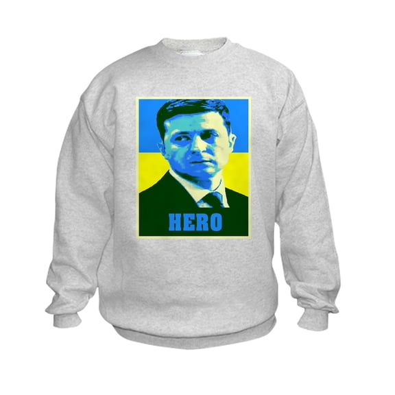 CafePress - Ukrainian President Zelenskyy Ukraine F Sweatshirt - Kids Sweatshirt, Youth Crew Neck Sweatshirt