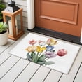 thumbnail image 4 of Colorful Tulips Floral Entryway Rug 2'x3'&nbsp; Non Slip Front Door Mats, Modern Art Watercolor Farmhouse Entrance Rugs Indoor Outdoor Carpet, Washable Floor Mats Small Area Rug for Bedroom Kitchen, 4 of 8