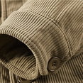 thumbnail image 6 of Mens Sherpa Lined Cargo Jacket Turn Down Collar Work Coat Button Down Winter Multi Pocket Trucker Jacket, 6 of 7