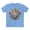 Carolina Blue, variant on Animal Shirt, Shirt with Animals, Tee Shirt with Antique Animal Medallion