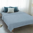 thumbnail image 4 of Vintage Sky Blue Blanket Soft Cozy Warm Throw Blanket for Couch, Plush Fuzzy Flannel Fleece Blankets for Sofa, Farmhouse Retro Solid Color Linen Texture Bed Blankets Gifts for Men, 40"x50", 4 of 9