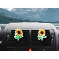 thumbnail image 6 of WIRESTER Set of 2pcs Car Air Freshener Fragrance Vent Clip Interior Decoration for Cars with Lemon Scented Pad - Sunflower Stem & Sunflower Stem (S1), 6 of 7